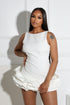 Mochiskin Bubble Hem Tank Mini Dress